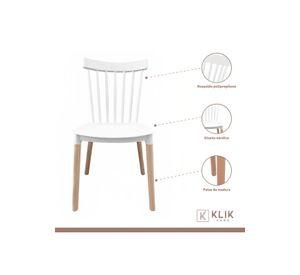 Comedor Mesa Redonda blanca 100cm + 4 sillas Windsor blanca