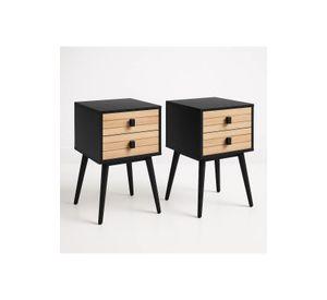 Pack de 2 Veladores Amber 40x38x58 Black