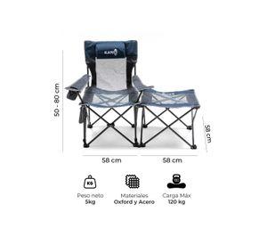 Silla de Camping 3 en 1 Kano Quillín Convertible Reposera