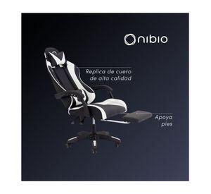 Silla Gamer Nibio GC035 Reclinable 160° Apoya Pies Blanca
