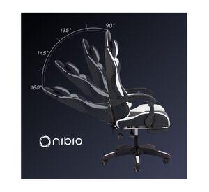 Silla Gamer Nibio GC035 Reclinable 160° Apoya Pies Blanca