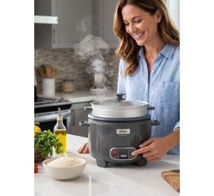 Oster Arrocera, 3 En 1, 12 Tazas Capacidad,Función Sofrito,Vaporera,Oster DiamondForce