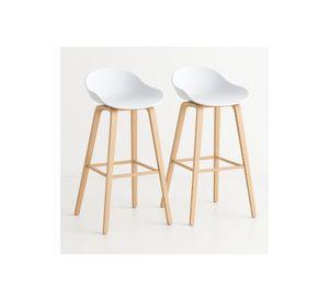 Pack de 2 Taburetes Piso Bar Nordic - Blanco