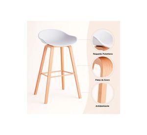 Pack de 2 Taburetes Piso Bar Nordic - Blanco