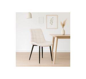 Pack de 2 Sillas de Comedor Macron Acolchada Terciopelo - Beige