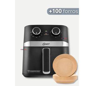 Oster® Freidora de Aire Manual, Recubrimiento Oster® DiamondForce, 4L Capacidad+100 Forros