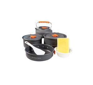 Set Ollas Aluminio Camping 4 Piezas