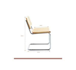 Comedor Mesa Eames 80cm redonda vidrio + 4 Sillas Breuer Madera