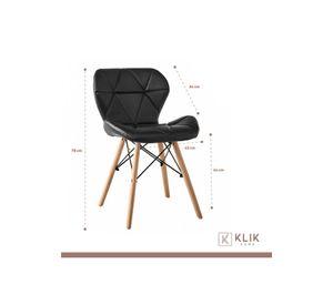 Pack de 4 Sillas Radar Acolchadas Ecocuero Negras