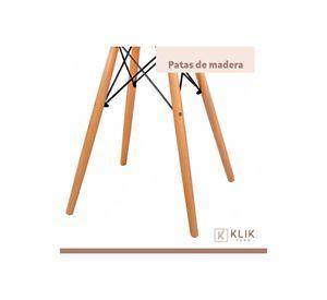 Pack de 4 Sillas Radar Acolchadas Ecocuero Negras