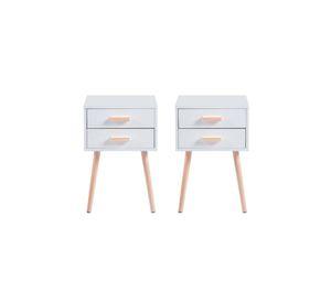 Pack de 2 Veladores Eames Doble Blanco