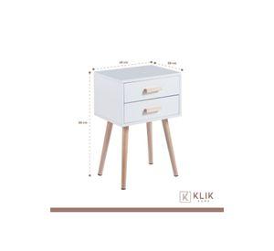 Pack de 2 Veladores Eames Doble Blanco