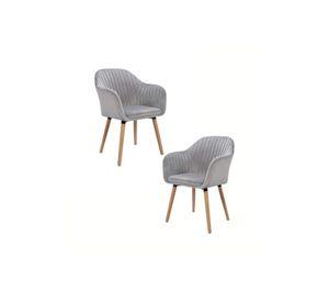 Pack de 2 Butacas Sitiales Poltronas Diamante Terciopelo - Gris