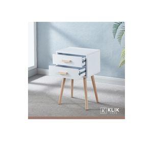 Pack de 2 Veladores Eames Doble Blanco