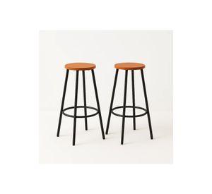Pack de 2 Pisos taburete de bar elipse industrial