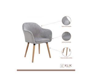 Pack de 2 Butacas Sitiales Poltronas Diamante Terciopelo - Gris