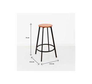 Pack de 2 Pisos taburete de bar elipse industrial