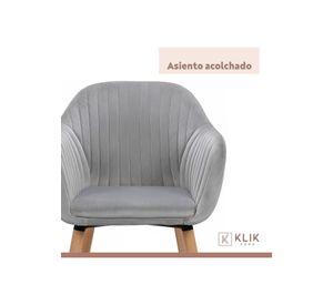 Pack de 2 Butacas Sitiales Poltronas Diamante Terciopelo - Gris