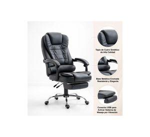 Silla ejecutiva masajeadora negra