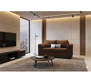 Sofa 2 cuerpos fancy hogar chocolate