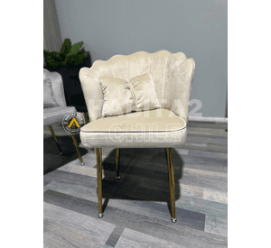 PACK 2 SILLAS SITIAL FANCY CON RESPALDO PETALO PARA TOCADOR