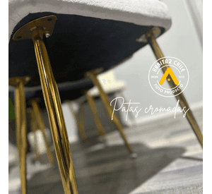 PACK 2 SILLAS SITIAL FANCY CON RESPALDO PETALO PARA TOCADOR