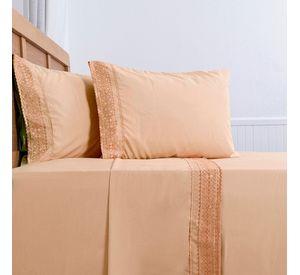 Sabana lisa  MF  Broderie Bordada 2 P Damasco