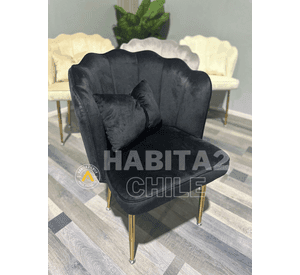 PACK 2 SILLAS SITIAL FANCY CON RESPALDO PETALO PARA TOCADOR