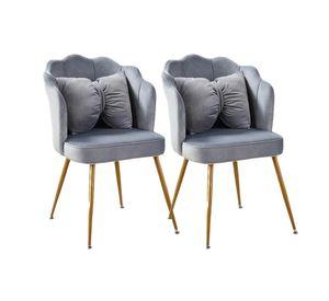 PACK 2 SILLAS SITIAL FANCY CON RESPALDO PETALO PARA TOCADOR