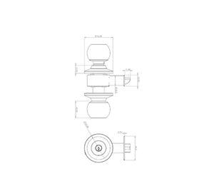 CERRADURA CILIN.POMO POLI SFERA 11203 OF/DOR AI CJ