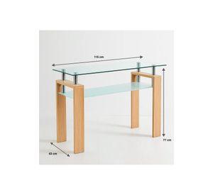 Mesa de arrimo Rectangular de vidrio
