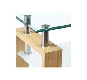Mesa de arrimo Rectangular de vidrio