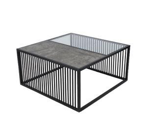 MESA DE CENTRO BLACK ELEGANTE DISEÑO 80X80 - NEGRO