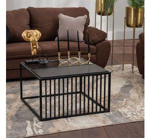 MESA DE CENTRO BLACK ELEGANTE DISEÑO 80X80 - NEGRO