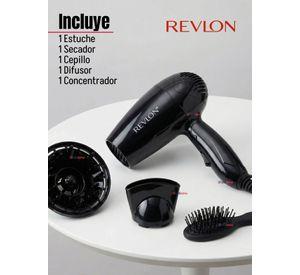 Kit Secador De Viaje Con Bolso Revlon 800W de Potencia Color Negro