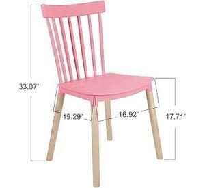 SILLA WINDSOR DE POLIPROPILENO PARA COMEDOR CON PATAS DE MADERA