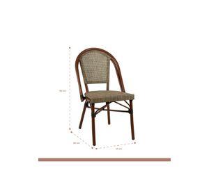 Pack de 4 Sillas Bistro Parisina Textileno - Beige