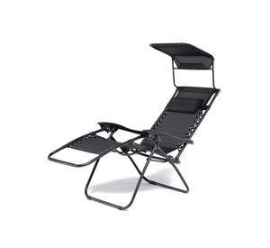 Reposera Zero Gravity Relan Zen Canopy con Techo Plegable