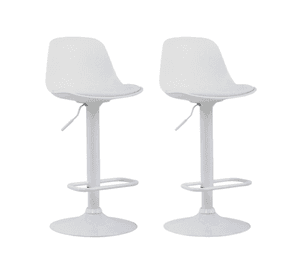 PACK 2 TABURETES DE BAR ALTURA REGULABLE ELEGANTE MOBY