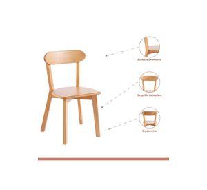Comedor de Vidrio Cross 140x90cm + 6 Sillas Fresno de Madera