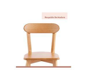 Comedor de Vidrio Cross 140x90cm + 6 Sillas Fresno de Madera