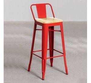 PACK 4 TABURETES O PISOS TOLIX CON ASIENTO DE MADERA 66CM