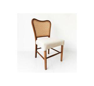 Silla Boho Chic con Respaldo Trenzado y Asiento Suave
