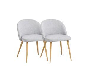 PACK 2 SILLAS DE COMEDOR NORDIC LINO SIMIL MADERA