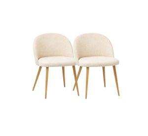 PACK 2 SILLAS DE COMEDOR NORDIC LINO SIMIL MADERA
