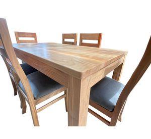 Comedor 6 Sillas Nativo 90x160 Koke Gris