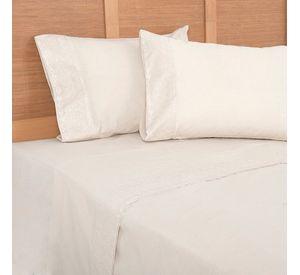 Sabana Broderie Geo King Crudo