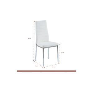 Comedor Mesa Eames 80cm redonda vidrio + 4 Sillas Dining Liana Acolchadas - Blancas