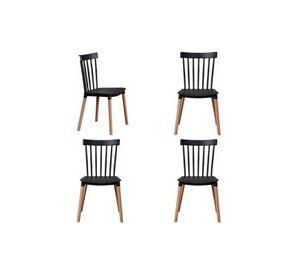 Pack de 4 Sillas Windsor Negras