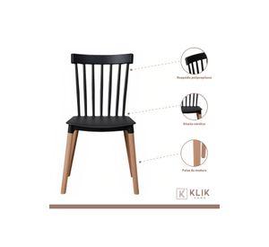 Pack de 4 Sillas Windsor Negras